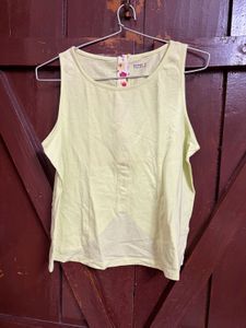 Light Yellow Sleeveless Top