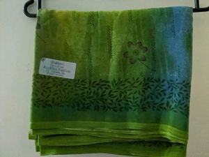 Green Printed Saree