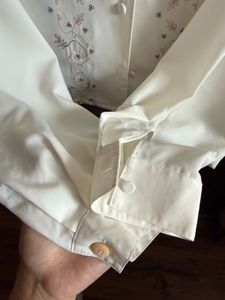Embroidered Cream Blouse