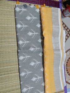 Elegant Yellow &amp; Grey Saree