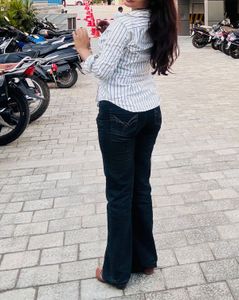 Chic Striped Button-Down Shirt