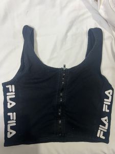 Fila Zip-Up Crop Top