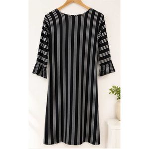 Striped Kurta with Tassel Neckline