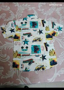 Kids' Fun Car Print Shirt