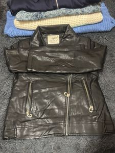Classic Black Faux Leather Biker Jacket