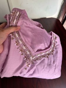 Elegant Lavender Kurta Set with Dupatta