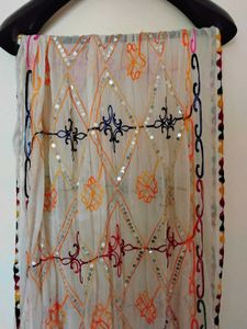 Embellished Dupatta with Sequins