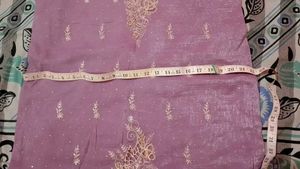 new embroidered Lavender Kurta Set