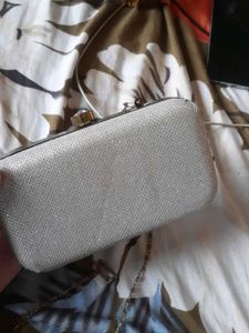 Sparkling Silver Evening Clutch