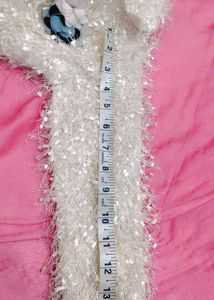 White furryCropped Jacket