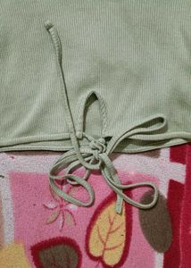 Stylish Sage Green Crop Top
