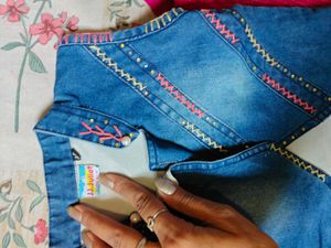 Cute Girls Denim &amp; Sequins Vests