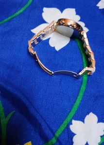 Women's Rose Gold &amp; White Watch