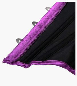 Elegant Purple Satin Corset Top