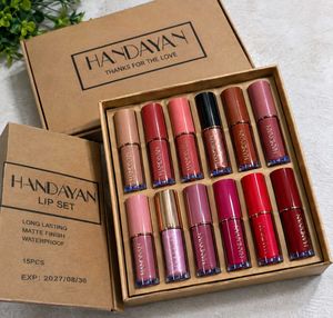 HANDAIYAN 15PC Matte Liquid Lipstick Set
