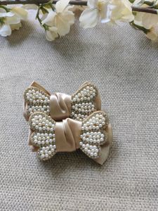 Pearl Bow Hair Tie Set