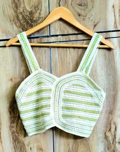 Crochet Crop Top - Bohemian Style Size-28-30