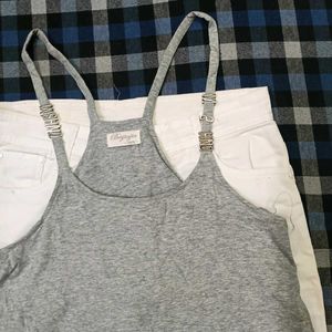 Stylish Grey Racerback Camisole Tank Top