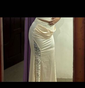 Cream Lace Skirt