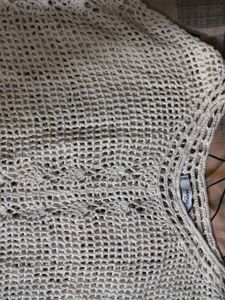 Authentic MANGO Handmade Crochet Knit Poncho Top