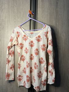 short kurti and offshoulder top