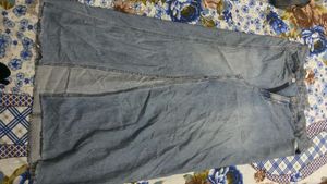 Size-Medium Light Wash Denim Maxi Skirt
