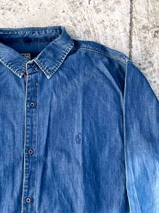 ralph lauren Men's Blue Denim Long Sleeve Shirt