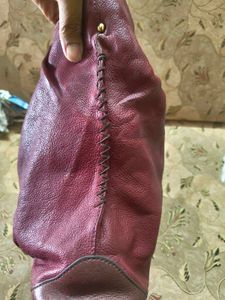 Authentic MCM Burgundy Leather Bag