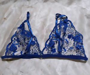 Blue Lace Lingerie Set