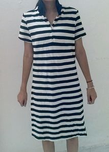Casual Striped T-shirt Dress 😍
