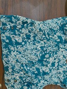 Floral Print Button-Up Top