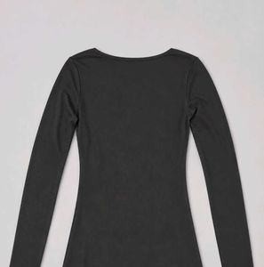 Stylish Black Long Sleeve Dress with cutouts