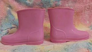 Pink Butterfly Rain Boots