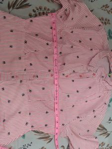 Chic Pink Striped Button-Up Midi Dress