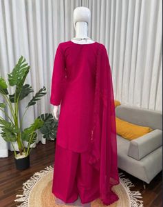 Stunning Red Kurta Set with Palazzo