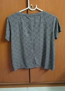 Patterned Short Sleeve Top - XL Size