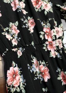 Inspired Hearts Black Floral Print Mini Dress