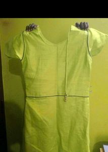 Embroidered Green gown with shall