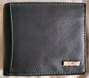 Unused Blue Pure Leather Men's Wallet