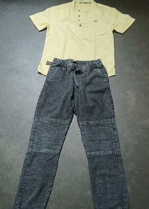 Boys Casual Kurta and Jeans Set