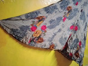 Stylish Asymmetrical Kurta with Floral Print