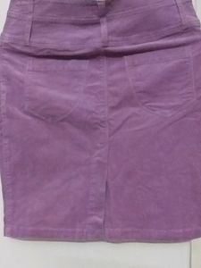 Cordrouy Thick Pink Mini Skirt