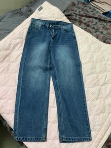 Classic Blue Wash Straight Leg Jeans