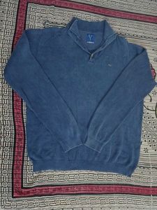 Classic Blue Mock Neck Sweater