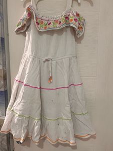 Imported from USA White Embroidered Girls