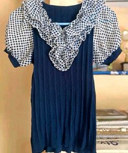Chic Ruffled Polka Dot Sleeve Top