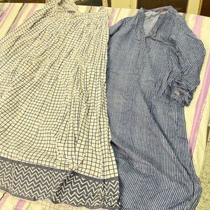 Two Women's Kurta and skirt