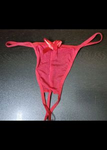 Sheer Red Nightdress with Bows