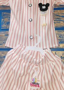 Cute Striped Top &amp; Skirt Set