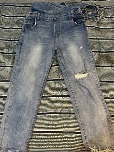 Distressed Denim Overalls